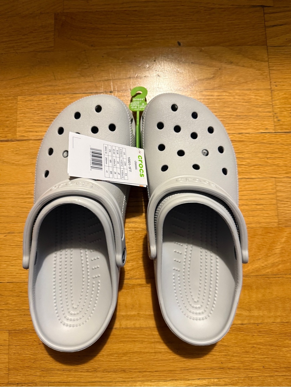 Crocs Mens Size 10 Classic Clog - Light Gray